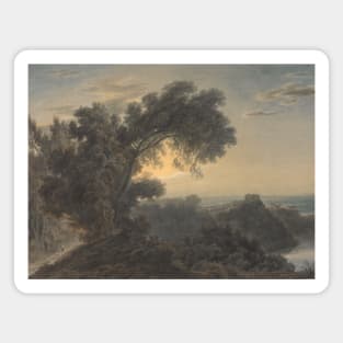 The Lake of Albano and Castle Gandolfo by John Robert Cozens Magnet